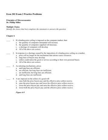 Econ 202 Exam 2 Practice Problems - Krypton