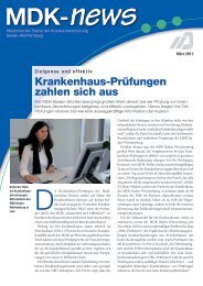 Krankenhaus-Prüfungen zahlen sich aus - MDK-Baden Württemberg