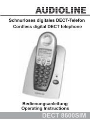 DECT 8600SIM - Audioline