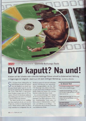 DVD kaputt? Na und! - IsoBuster