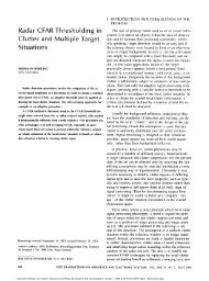 Radar CFAR Thresholding in Clutter and Multiple Target