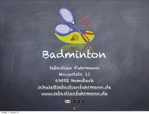 GFS "Badminton" - Sebastian Fuhrmann