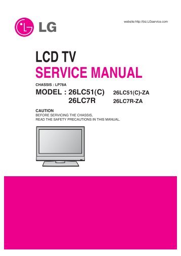 LCD TV SERVICE MANUAL - Sharatronica