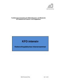 KFO intensiv Curriculum - des MDK Rheinland-Pfalz