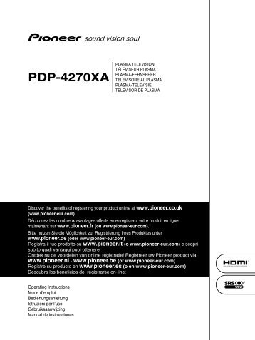 PDP-4270XA - Pioneer Europe - Service and Parts Supply website