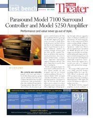 Parasound Model 7100 Surround Controller and Model 5250 Amplifier