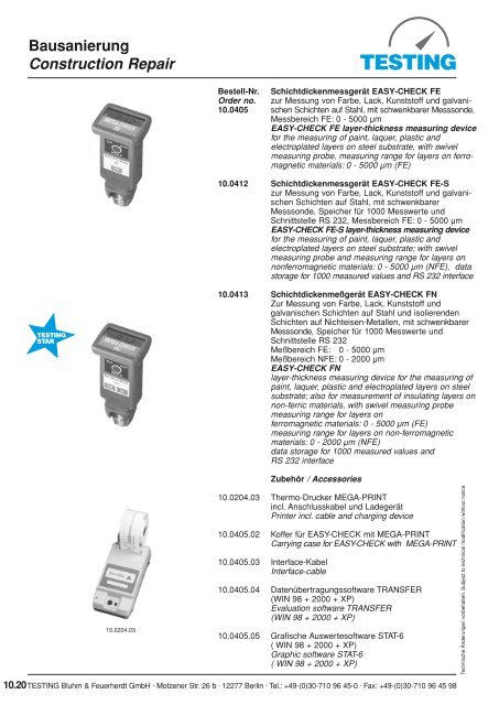 Construction Repair - testing.de