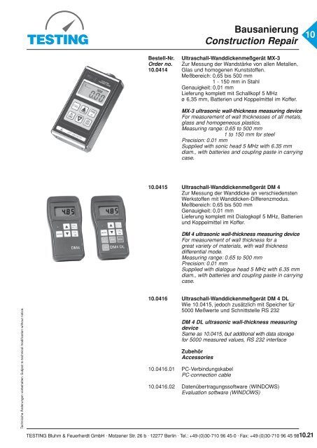 Construction Repair - testing.de