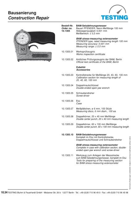 Construction Repair - testing.de