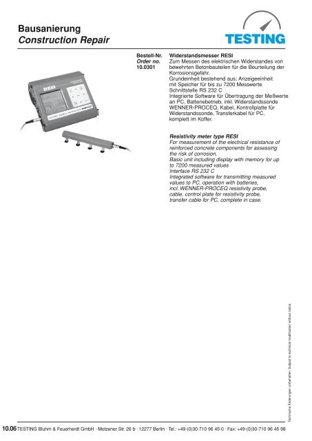 Construction Repair - testing.de