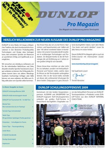 Pro Magazin - Dunlop Sport