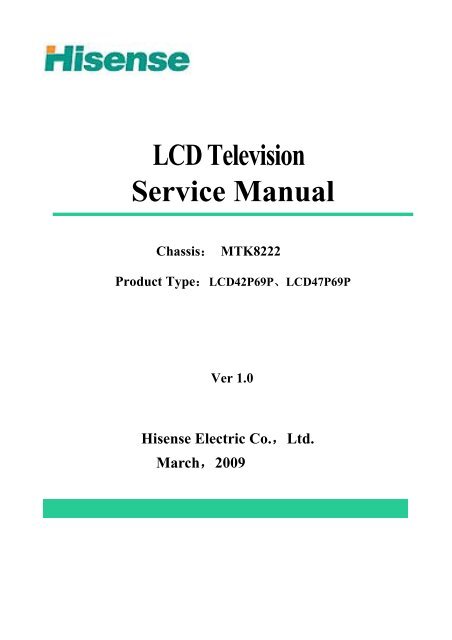 LCD Television Service Manual Chassis - TV &amp; Monitor Service ...