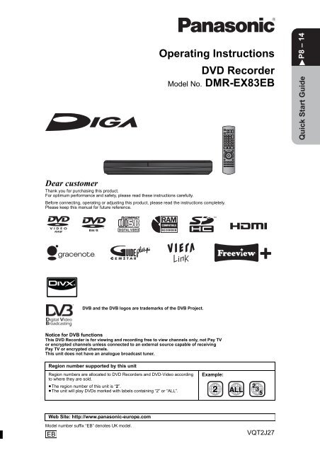 Panasonic DMR-EX83 DVD &amp; Hard Disk Recorder