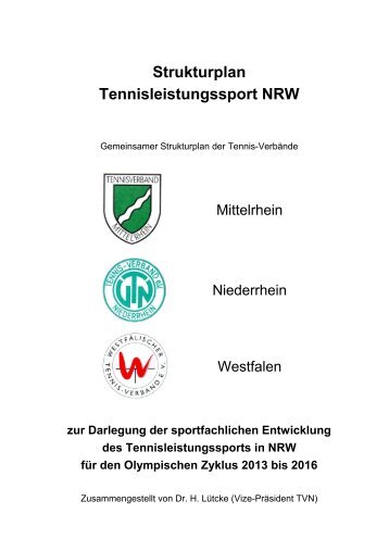 Strukturplan Tennisleistungssport NRW - Tennis-Verband ...