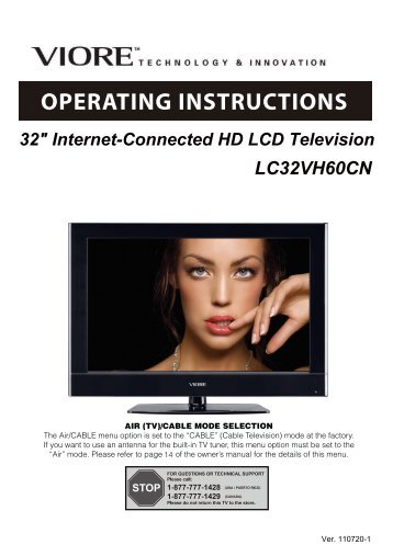 32" Internet-Connected HD LCD Television LC32VH60CN - Viore