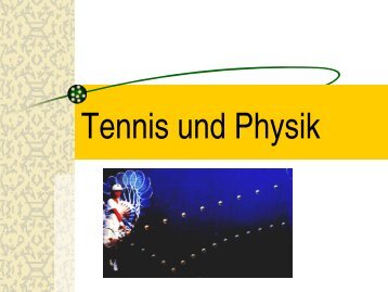 Tennis und Physik - Virtuelle Schule