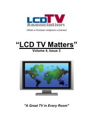 Past Editions of “LCD TV Matters” - Veritas et Visus