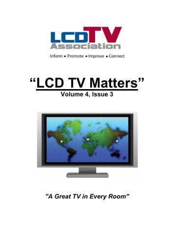 Past Editions of “LCD TV Matters” - Veritas et Visus