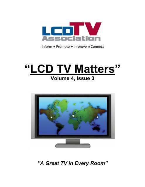 Past Editions of “LCD TV Matters” - Veritas et Visus