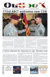 173rd ABCT welcomes new CSM - USAG Vicenza - U.S. Army