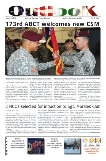 173rd ABCT welcomes new CSM - USAG Vicenza - U.S. Army