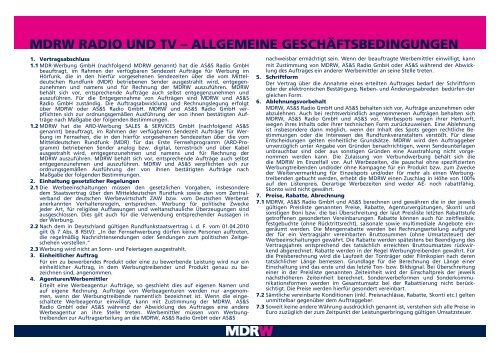 MEDIADATEN 2013 - MDR-Werbung