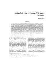 Indian Television Industry: A Strategic Analysis* - ximb