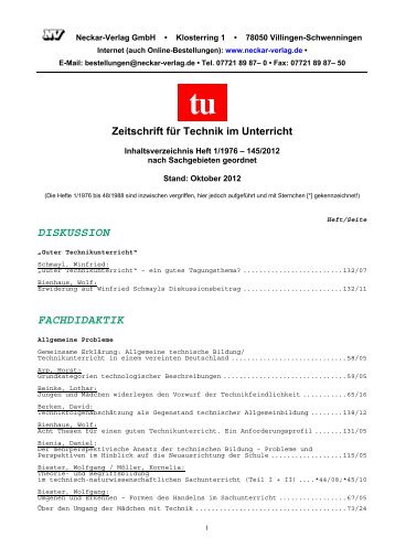 DISKUSSION FACHDIDAKTIK - Neckar Verlag