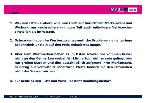 WEST-OST-MARKENSTUDIE 2010 - MDR-Werbung