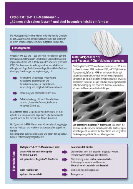 die Cytoplast-Broschüre (PDF, 950kb) - MDS-Dental