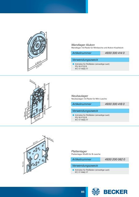 Rohrantriebe und mechanisches Zubehör - BECKER Antriebe ...