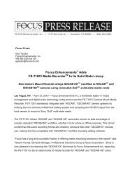 Focus Enhancements® Adds FS-T1001 Media RecorderTM to its ...