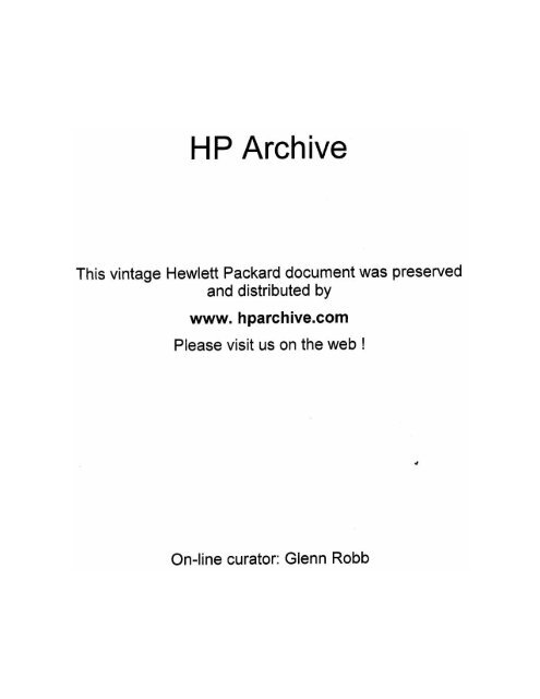 Hewlett Packard Operating & Service Manual for the 6204B Power Supply 