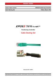 EPOS3 70/10 EtherCAT Cable Starting Set (englisch - Maxon Motor
