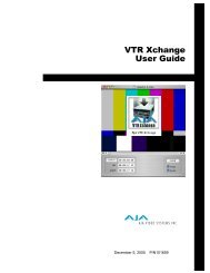 VTR Xchange User Guide - Aja