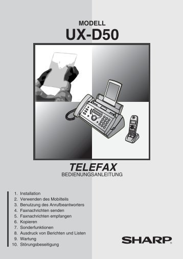 UX-D50 Operation-Manual DE - Sharp Electronics Europe GmbH