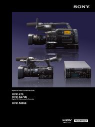 HVR-Z7E HVR-S270E - Sony Professional Solutions Asia Pacific