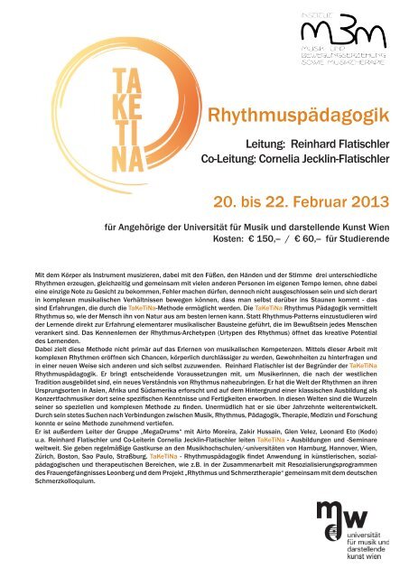 Rhythmuspädagogik - Universität für Musik und darstellende Kunst ...