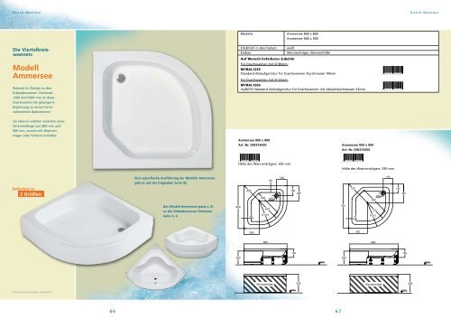 Prospekt Duschwannen viertelkreis als PDF inkl ... - Mebasa