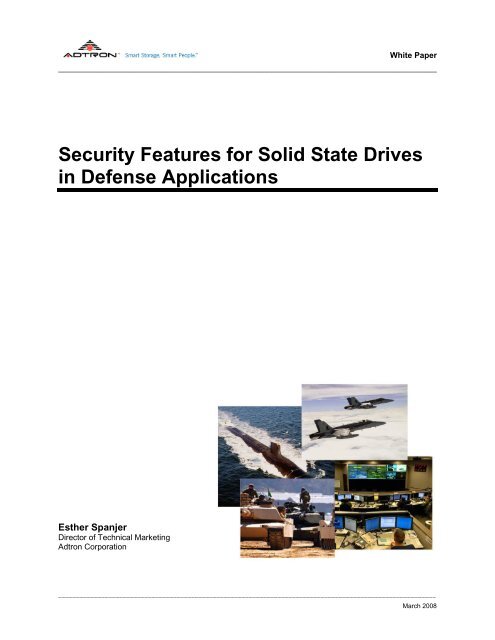 Security Features for Solid State Drives in Defense Applications