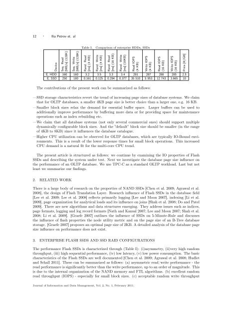 Page Size Selection for OLTP Databases on SSD RAID Storage