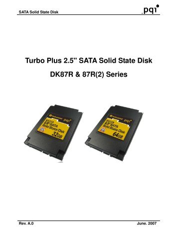 Turbo Plus 2.5" SATA Solid State Disk DK87R & 87R(2) Series