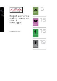 Digital cameras and accessories rental catalogue - Panavision