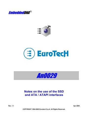 SSD and ATA-ATAPI interfaces - Eurotech