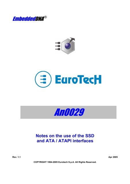 SSD and ATA-ATAPI interfaces - Eurotech