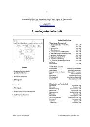 7. analoge Audiotechnik - Universität für Musik und darstellende ...