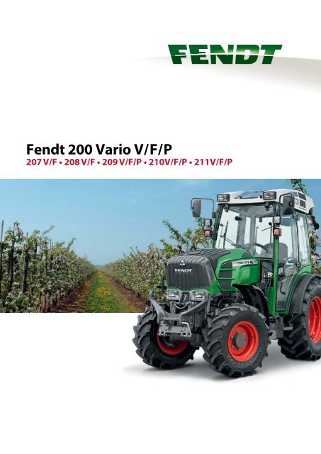 FENDT 200 VARIO V/F/P Traktoren Prospekt von 03/2015 FENDT 194 