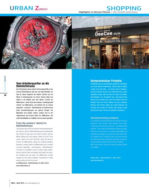 LUXUSUNDWERBUNG - Cote Magazine