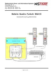 Batterie- Quadro- Funkuhr BQA 03 - NIS time