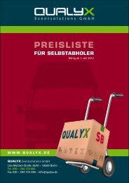 SB-Preise und Anfahrt - Qualyx